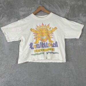 Lollapalooza Shirt Womens Medium 2025 Lineup Cropped Sabrina Carpenter Music